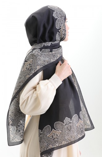 Karaca Cotton Shawl 82004-02 Black And White 82004-02