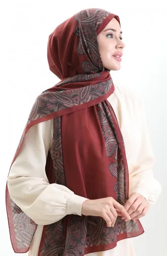 Karaca Cotton Shawl 82004-03 Claret Red 82004-03