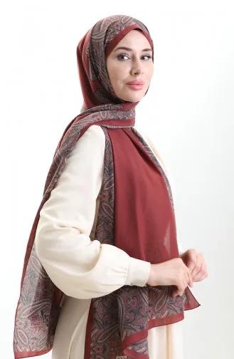 Karaca Cotton Shawl 82004-03 Claret Red 82004-03