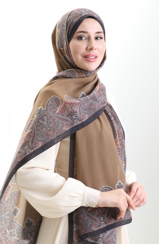 Karaca Katoenen Sjaal 82004-04 Zwart Bruin 82004-04
