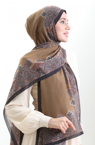 Karaca Katoenen Sjaal 82004-04 Zwart Bruin 82004-04