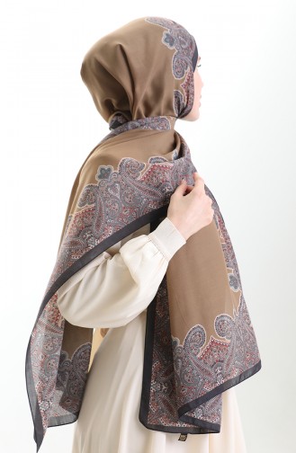 Karaca Katoenen Sjaal 82004-04 Zwart Bruin 82004-04