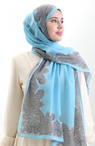 Karaca Cotton Shawl 82004-06 Blue 82004-06