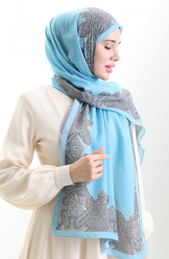 Karaca Cotton Shawl 82004-06 Blue 82004-06