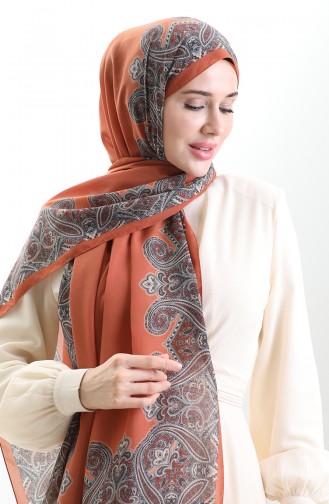 Karaca Cotton Shawl 82004-12 Brick 82004-12