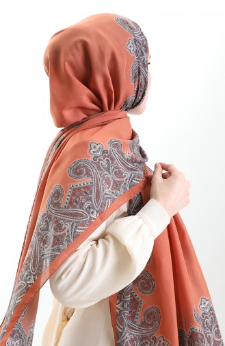 Karaca Cotton Shawl 82004-12 Brick 82004-12