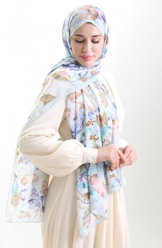 Karaca Cotton Şal 82006-07 Bebek Mavisi Mor