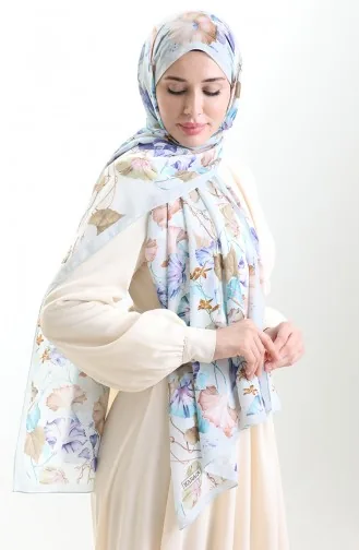 شال كاراكا القطني 82006-07 أزرق فاتح بنفسجي 82006-07