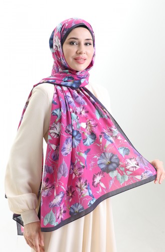 Karaca Baumwollschal 82006-08 Marineblau Fuchsie 82006-08
