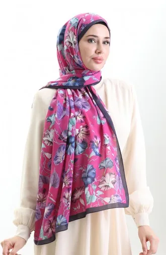 Karaca Cotton Shawl 82006-08 Navy Blue Fuchsia 82006-08