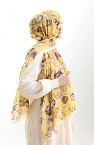 Karaca Cotton Shawl 82006-10 Yellow Purple 82006-10
