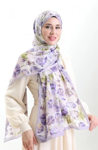 Karaca Châle Coton 82006-11 Lilas Ecru 82006-11