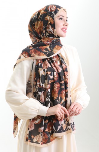 Karaca Cotton Şal 82006-12 Gold Siyah