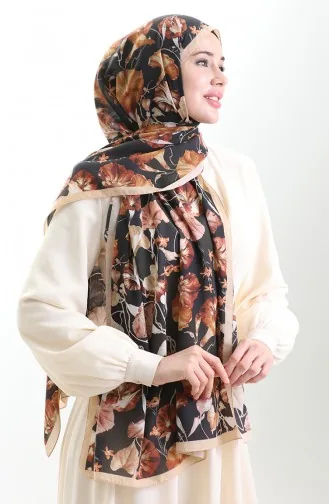 Karaca Cotton Shawl 82006-12 Gold Black 82006-12