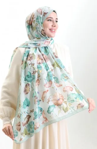 Karaca Katoenen Sjaal 82006-13 Zeegroen Bruin 82006-13