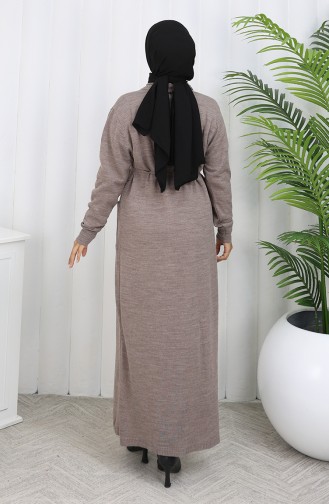 Knitwear Embroidered Long Cardigan 0021-02 Mink 0021-02