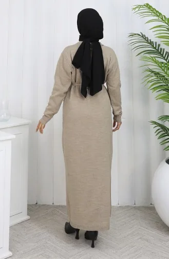 Knitwear Embroidered Long Cardigan 0021-04 Beige 0021-04