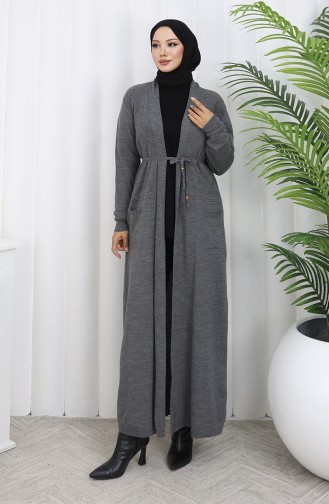 Knitwear Long Cardigan With Pocket 0036-01 Anthracite 0036-01