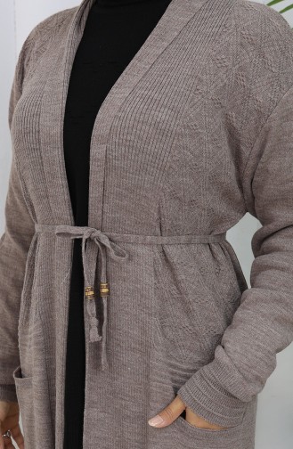Knitwear Long Cardigan With Pocket 0036-02 Mink 0036-02