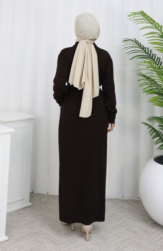 Knitwear Long Cardigan With Pocket 0036-03 Brown 0036-03