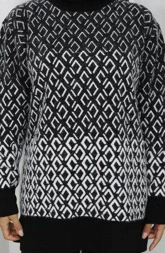 بدلة من قطعتين من قماش محبوك بنقوش، بنطلون، 1085-08 أسود 1085-08