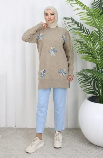 Triko Garnili Tunik 3010-04 Vizon