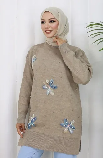 Triko Garnili Tunik 3010-04 Vizon