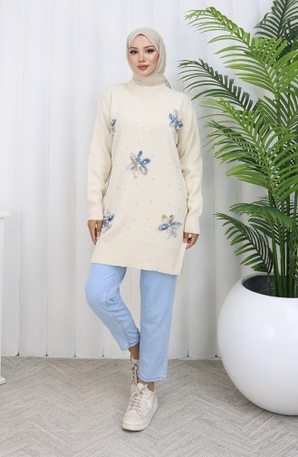 Tunique Garnie En Tricot 3010-05 Beige 3010-05