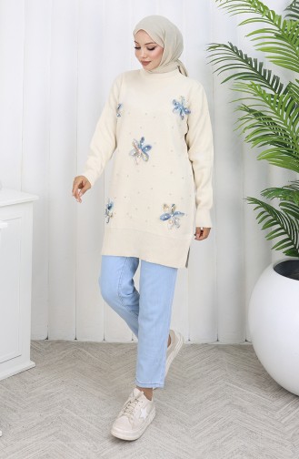 Tunique Garnie En Tricot 3010-05 Beige 3010-05
