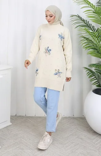 Triko Garnili Tunik 3010-05 Bej