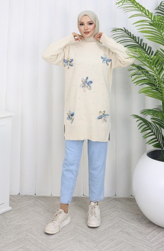 Tunique Garnie En Tricot 3010-05 Beige 3010-05