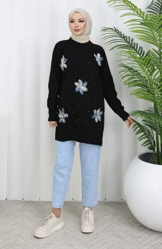 Triko Garnili Tunik 3010-07 Siyah