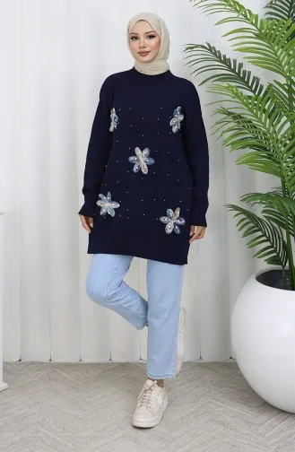 Triko Garnili Tunik 3010-09 Lacivert