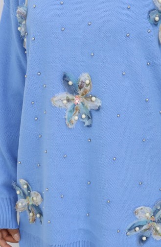 Tunique Garnie En Tricot 3010-10 Bleu 3010-10