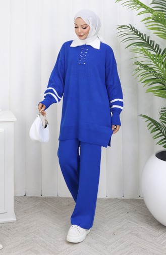 Knitwear Collar Detailed Tunic Trousers Two Piece Set 1002-07 Saks 1002-07