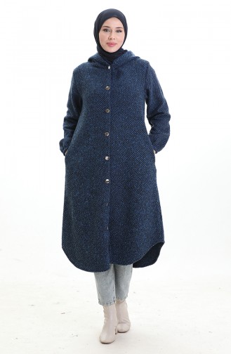 Hooded Buttoned Cashmere Coat 0201-06 Saks 0201-06