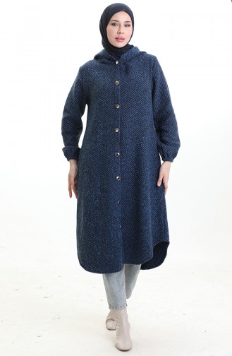 Hooded Buttoned Cashmere Coat 0201-06 Saks 0201-06