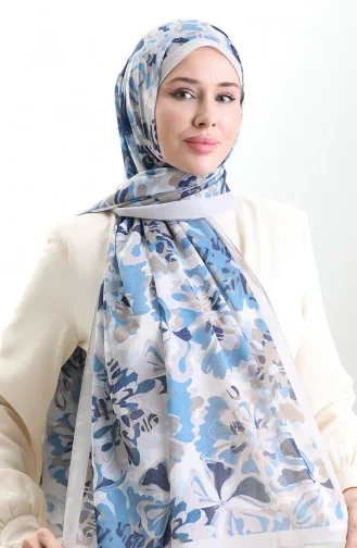 Hanzade Französischer Seidenschal 70329-04 Indigo Hell Nerz 70329-04