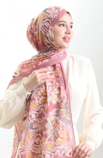 Hanzade Fransız İpeği Şal 70329-09 Gül Kurusu Füme