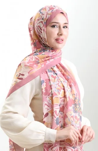 Hanzade Fransız İpeği Şal 70329-09 Gül Kurusu Füme