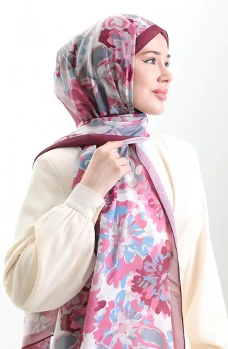 Hanzade Franse Zijden Sjaal 70329-11 Pruimroze 70329-11