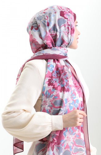 Hanzade Französischer Seidenschal 70329-11 Pflaumenrosa 70329-11