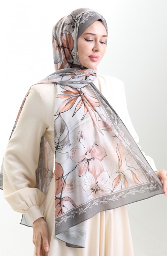 Hanzade Franse Zijden Sjaal 70330-06 Earth Brown 70330-06