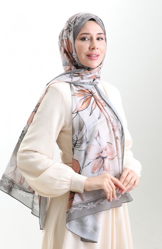 Hanzade Franse Zijden Sjaal 70330-06 Earth Brown 70330-06