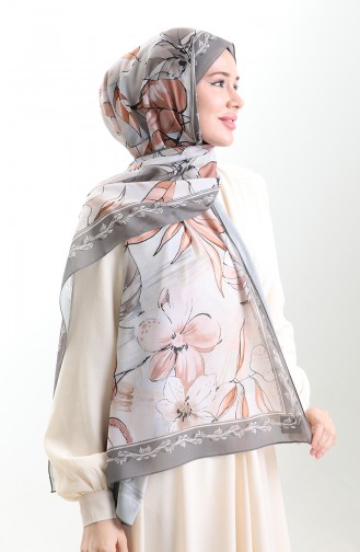 Hanzade Franse Zijden Sjaal 70330-06 Earth Brown 70330-06