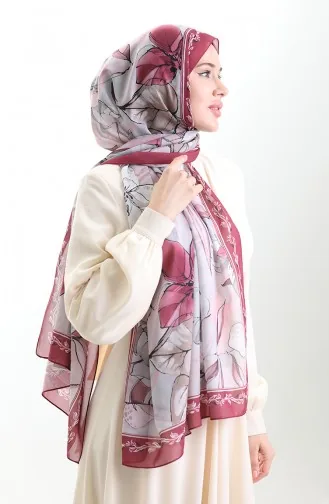 Hanzade Franse Zijden Sjaal 70330-09 Kersenbruin 70330-09