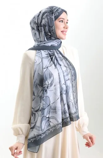 Hanzade Franse Zijden Sjaal 70330-11 Antracietgrijs 70330-11