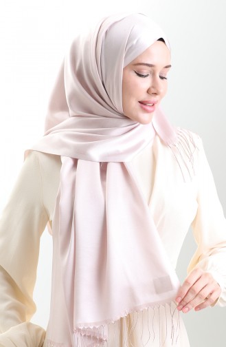 Châle Long à Franges En Viscose 70331-08 Poudre 70331-08