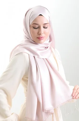 Langer Viskose Schal Mit Fransen 70331-08 Puder 70331-08