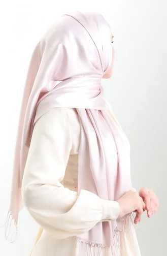 Langer Viskose Schal Mit Fransen 70331-08 Puder 70331-08